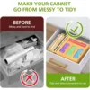 Bag Storage Organizer for Kitchen Drawer, 6 in 1 Foil and Plastic Wrap Dispenser with Cutter, Bamboo Plastic Baggie Organizer ﻿ 3