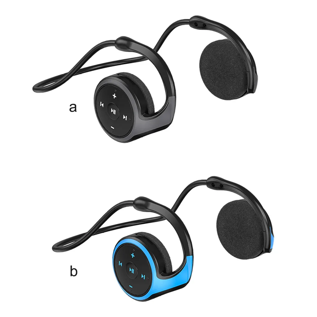 

Stereo Sound Earphone Bluetooth-compatible Handsfree Call Rechargeable Headphone Heavy Bass Headset Earphones Black