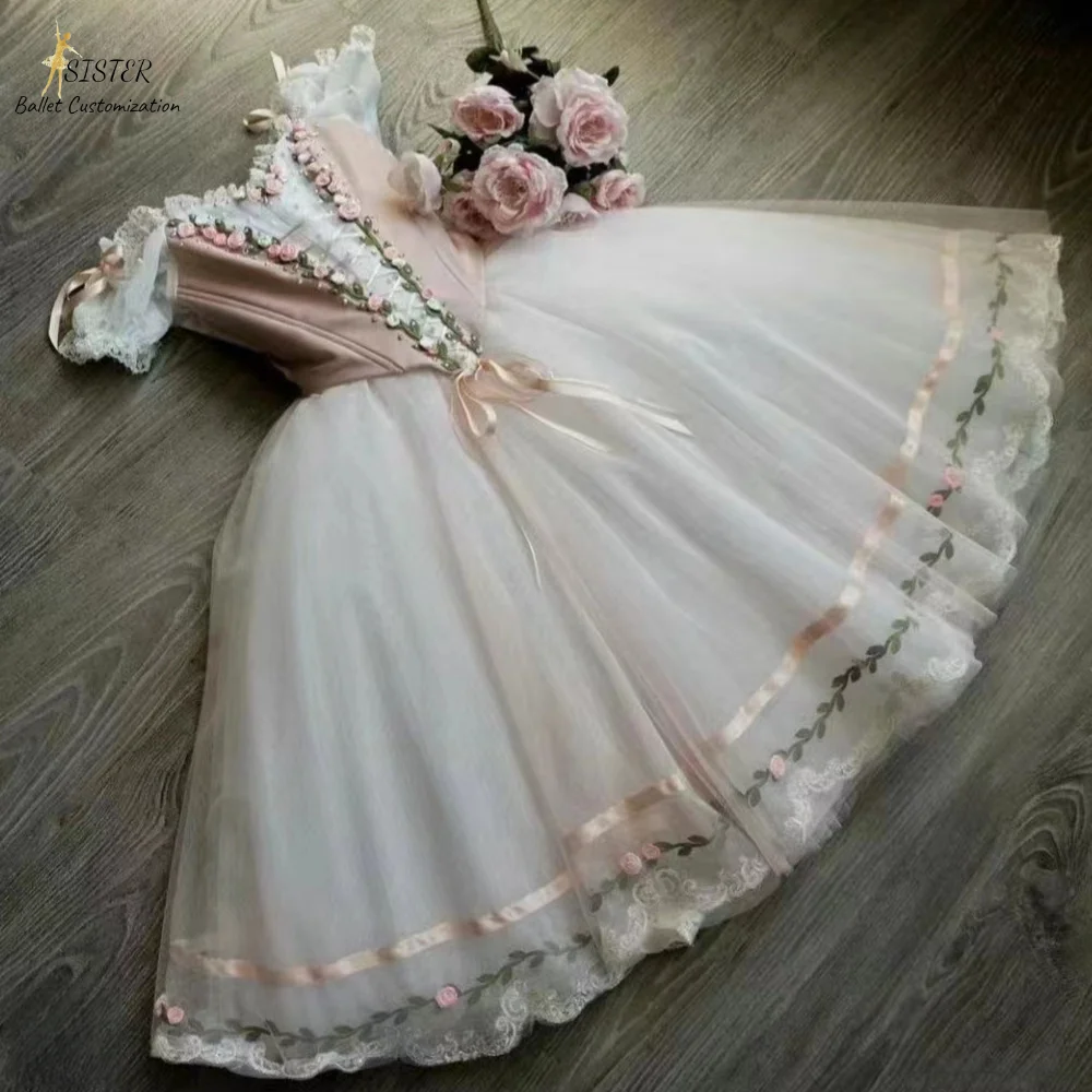 

2023 NEW Gisele's tutu can not be locked daughter Gopelia tutu performance adults and children pink professional custom