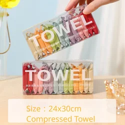 7/14pcs Compressed Towel Hotel Disposable Supplies Wet Tissue Portable Travel Non-woven Fabric Face Towel Compression Coin Home