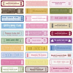 Set of 30 Creative Literary Book Lover Bookmarks for Decoration and DIY Projects (30pcs)