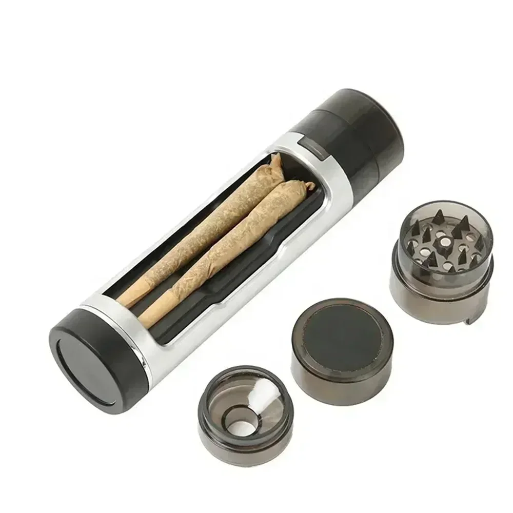 3 In 1 Portable Cigarettes Case with Filling Horn Tube Function Manual Tobacco Grinder Crusher Smoking Accessories herb grinder,tobacco grinder,tobacco smoking accessories,smoking accessories