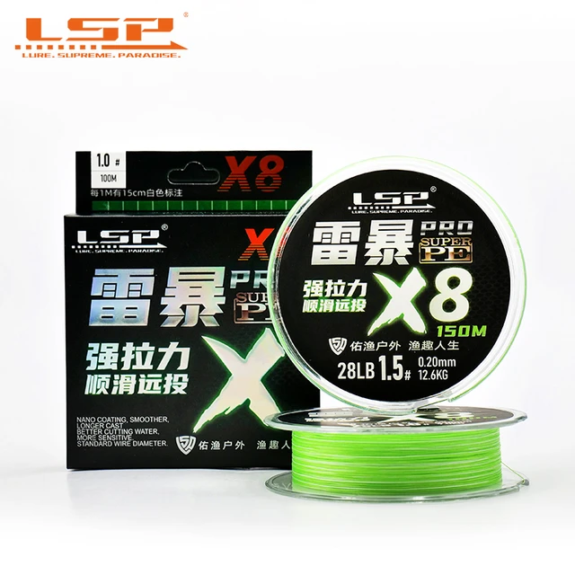 GOSEN 20lb / 150m casting 16Braid (Ply) Braided Fishing Line (LIGHT GREEN)  JAPAN