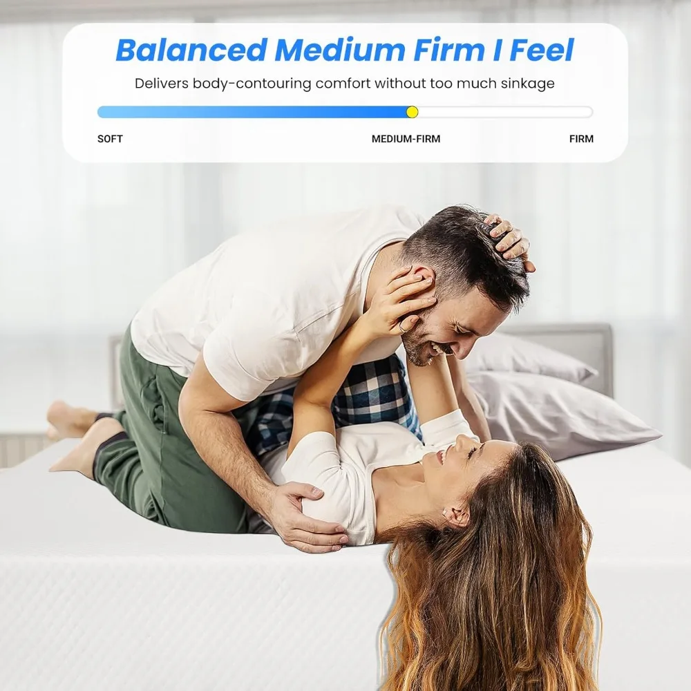 Queen Mattress for Cool Sleep & Pressure Relief, Bed-in-a-Box, CertiPUR-US Certified, 12 Inch Gel Memory Foam Mattress