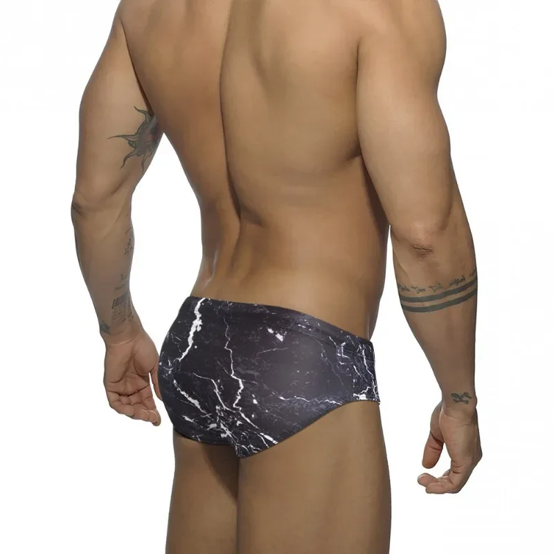 Summer Mens Board Shorts Swimsuit Briefs Sexy low-waisted Swimming Bikini Shorts Breathable Quick Dry Beach Surfing Swim Trunks