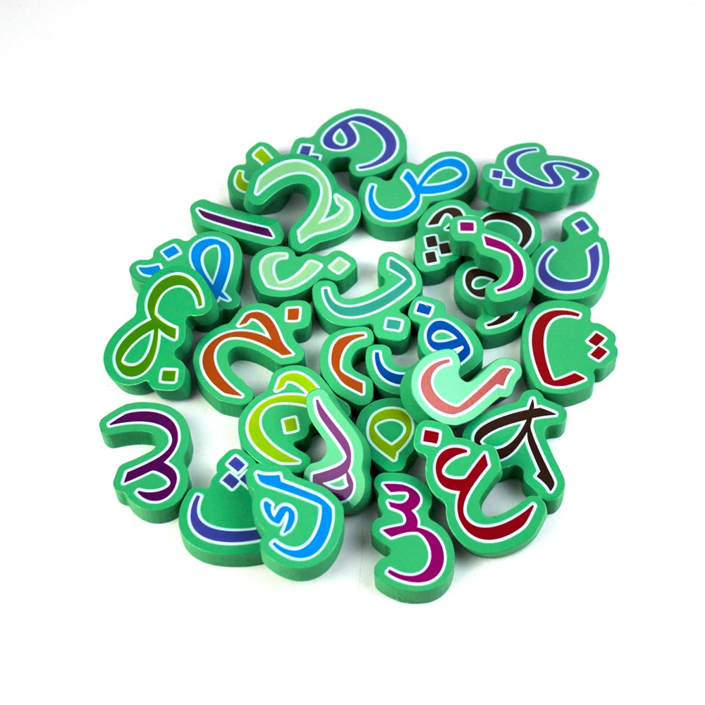 Learning Arabic Letter Puzzle Wooden Toys Early Jigsaw Alphabet Puzzle Preschool Educational Baby Arab Toy for Children 5