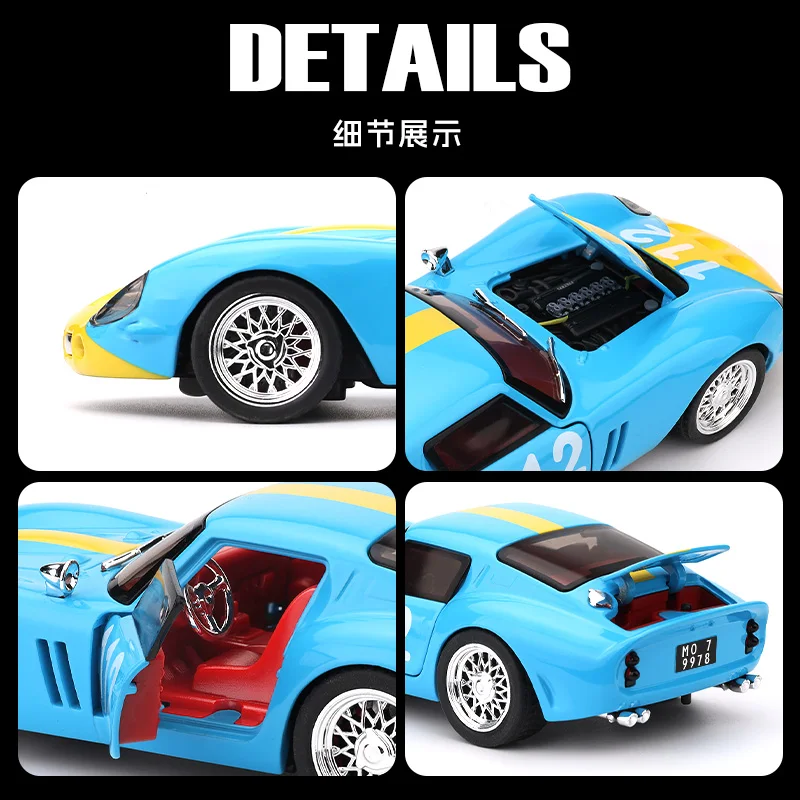 Classic 1:32 Diecast Alloy Sports Car with Sound and Light - Trendy Collectible Toy & Gift