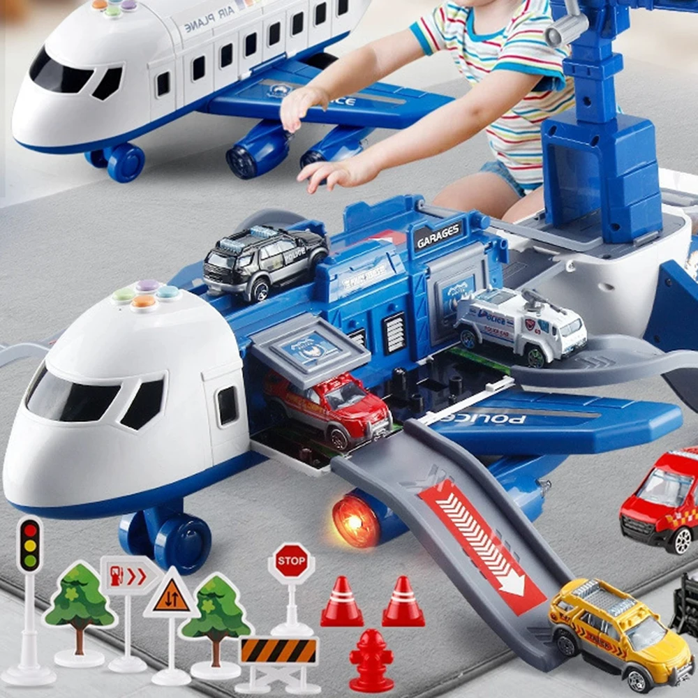 

Deformation Music Simulation Track Inertia Toy Aircraft Large Size Passenger Plane Kids Airplane Airliner Car Children's Gift