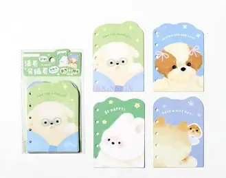 1봉지 양면 반짝이 모래 귀여운 내지 수첩 노트 루즈리프 노트 수첩 인덱스 페이지