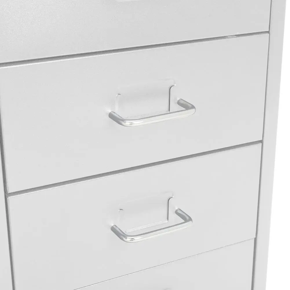 Office Metal Vertical File Cabinet with 6 Drawers on Wheels Storage Cabinet Bedroom Office Study Furniture