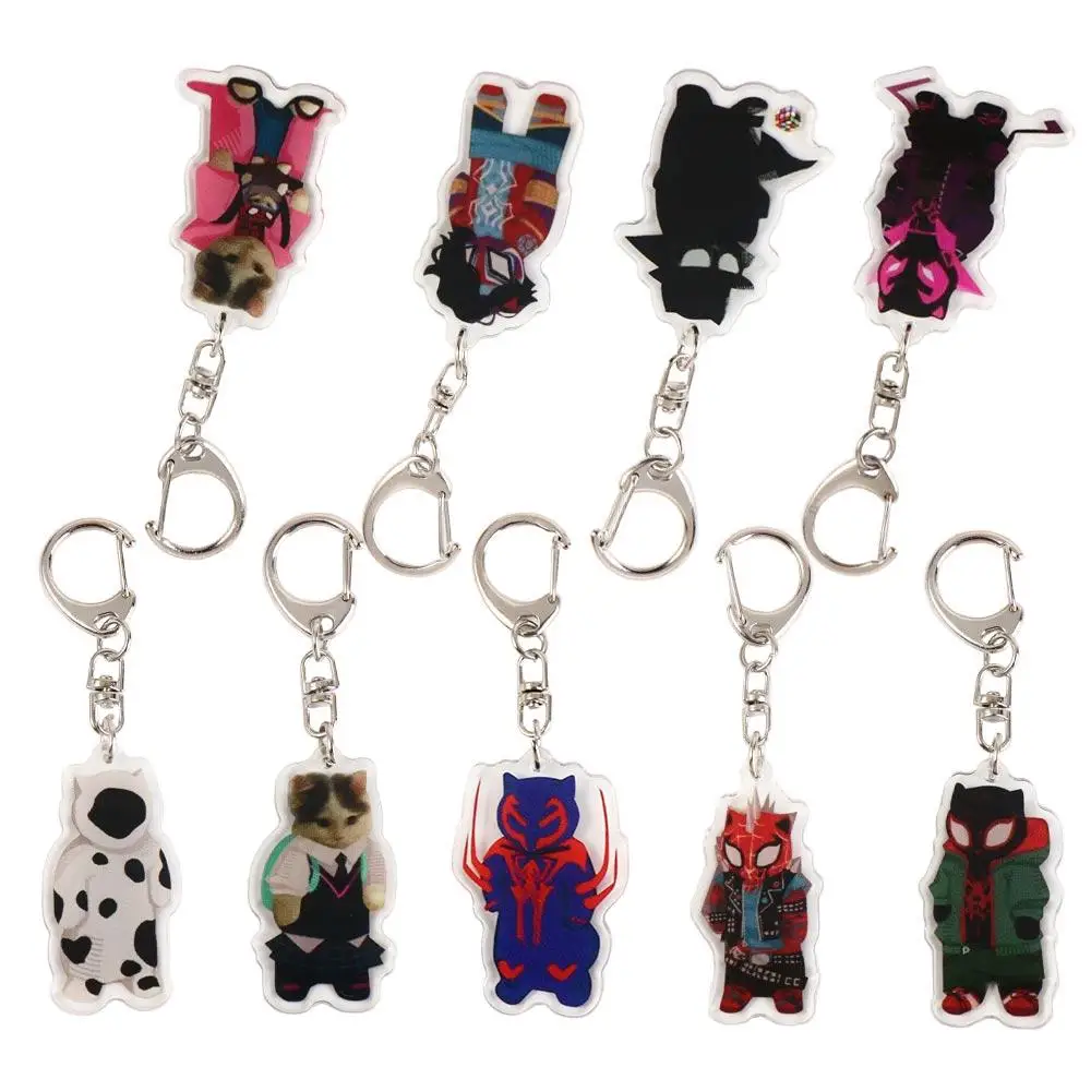 Memes Cat Cat Superhero Portachiavi Funny Anime Spider Punk Spider Cat Portachiavi Superhero Indistruttibile Memes Cat Pendant Children
