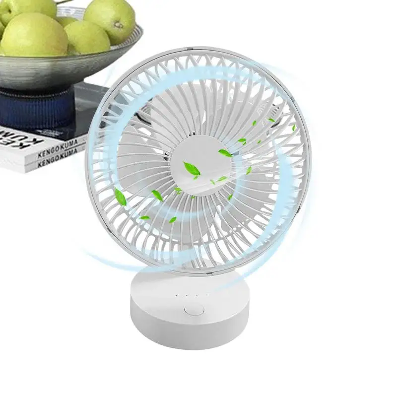 

Car Fan Automotive Cooling Fan Front Seat Rechargeable Car Camping Fan Quiet Battery Powered Desk Fan 4 Speeds Strong Airflow