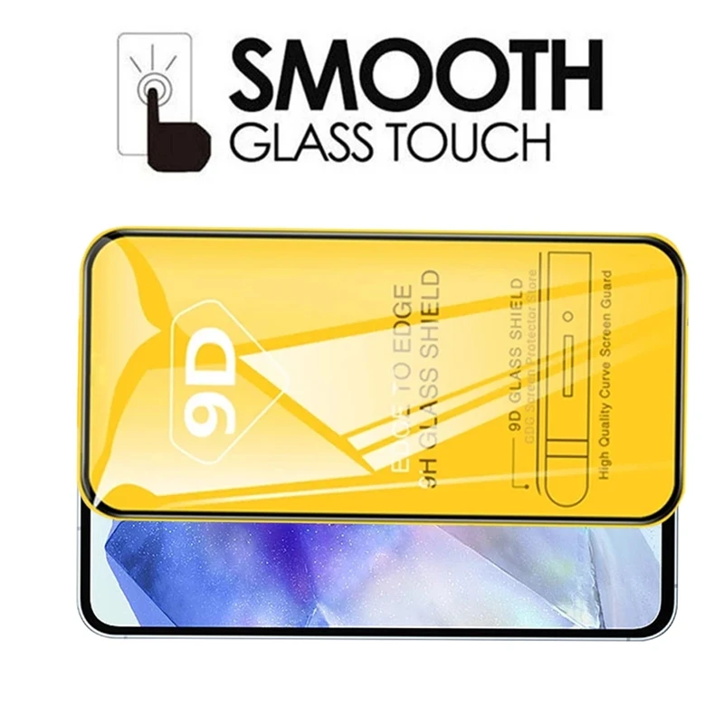 5Pcs 9D Tempered Glass For Samsung A55 A15 A54 A34 A13 A14 A53 A52 A12 A33 A23 A32 A73 A03 Galaxy M12 M32 M52 Screen Protector
