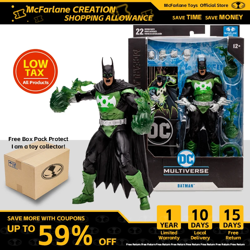 

McFarlane Toys Batman as Green Lantern 18cm Action Figure Dc Multiverse Doll Toys Model