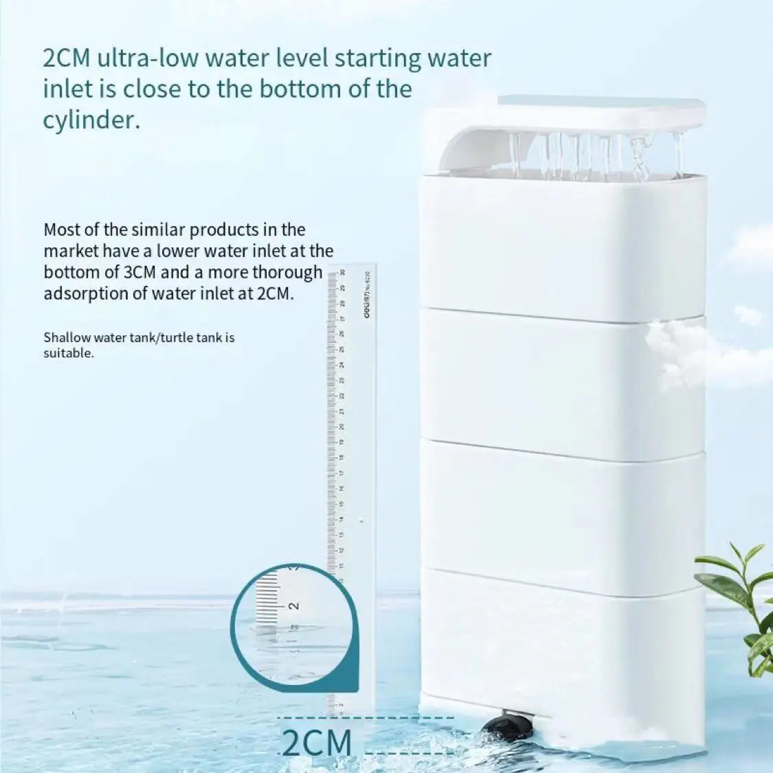 15w Low Water Level Filter Turtle Tank Suction Pump Three-In-One Circulating Pump Filter Box Water Purifier Aquarium Accessories aquarium filter