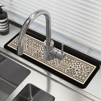 Classico Diatomite Lavello Rubinetto Scarico Pad Assorbente Tappetino di Asciugatura Per La Cucina Controsoffitto Lavello Della Cucina Splash Zerbino Bagno Bar Strumenti 1