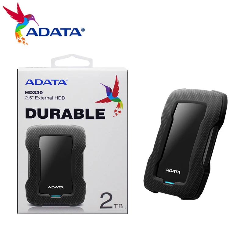 ADATA HD330 External HDD 1TB 2TB Portable 2.5'' External Hard Disk Drive Encryption Slim Durable 2TB HDD for Laptop Desktop external disk drive