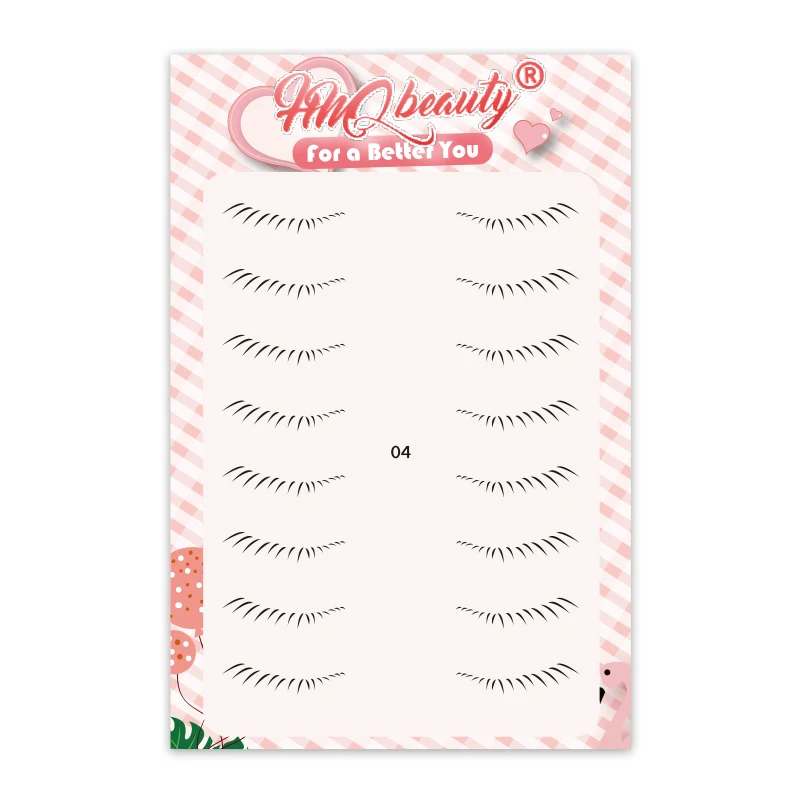 8 Pairs Lower Eyelash Stickers Tattoo Simulation painting False Lashes Extensions Natural Waterproof Eye Beauty Makeup Tools 6