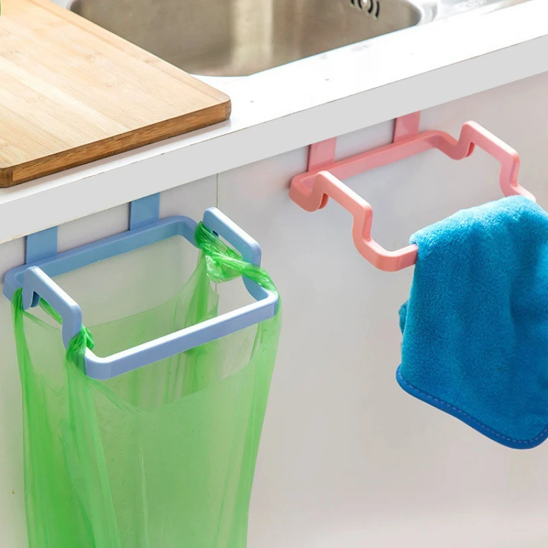 

1 Pcs Hanging Trash Bag Rack Garbage Bag Rack Rubbish Bag Storage Rack Holder Portable Cabinet Trash Rack Kitchen Gadgets