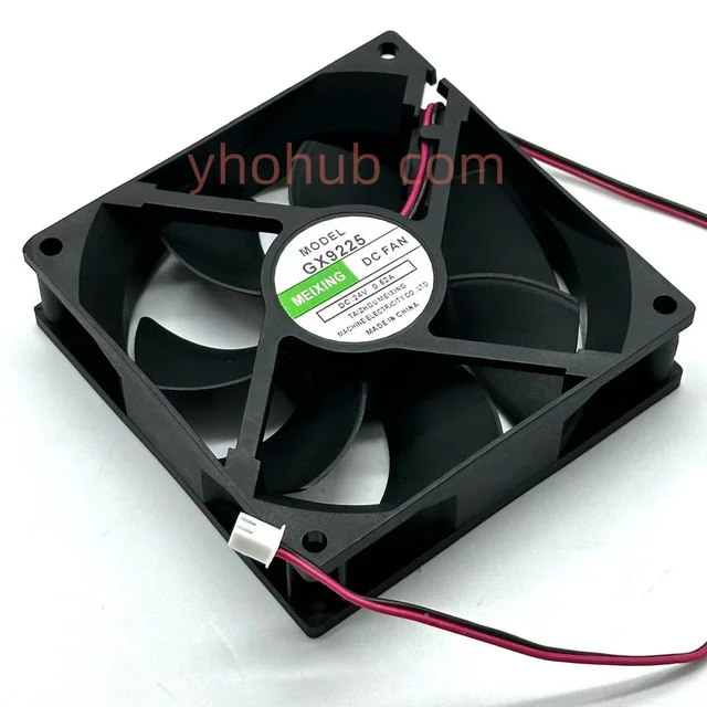 MEIXING GX9225 DC 24V 0.52A 92x92x25mm 2-Wire Server Cooling Fan