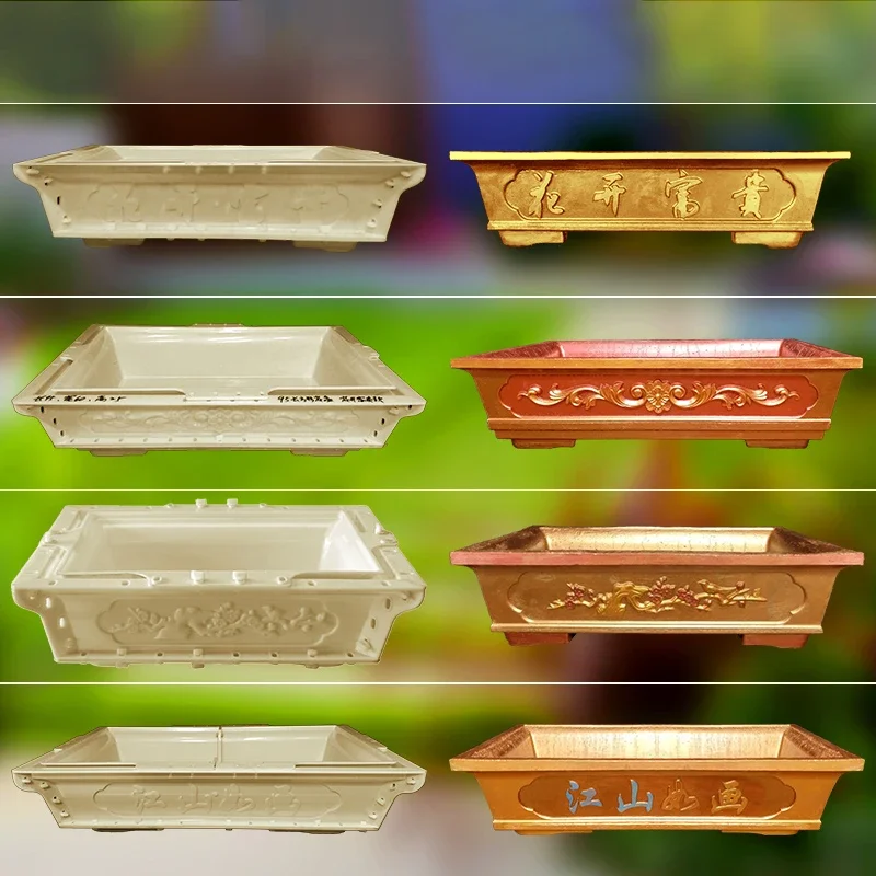 ABS Plastic Concrete Vase Mold for Garden Decoration Durable Outdoors Bonsai DIY New Chinese Gardening Flower Pot Mould