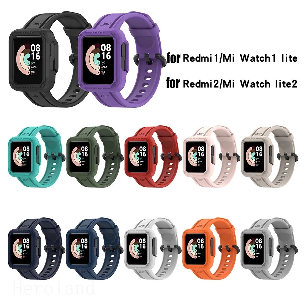 Silicone Watch Strap and Protective Case Set - Universal Fit