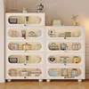 Solid Wood Kitchen Cabinets Household Living Room Storage Cabinets Multi-functional Multi-layer Kitchen Pantry Cabinet N 1