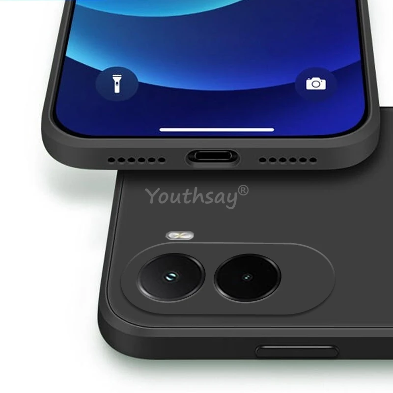 Liquid Silicone Soft TPU Anti-Drop Phone Protector Case - Plain Cover