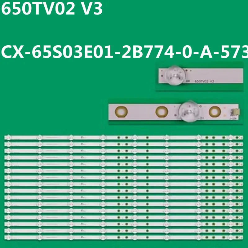 

4TV=64PCS LED Strip For 650TV02 V3 CX-65S03E01-2B774-0-A-573 KDL-65W850C KDL-65W809C KDL-65W855C KDL-65W857C 65W858C 65W859C