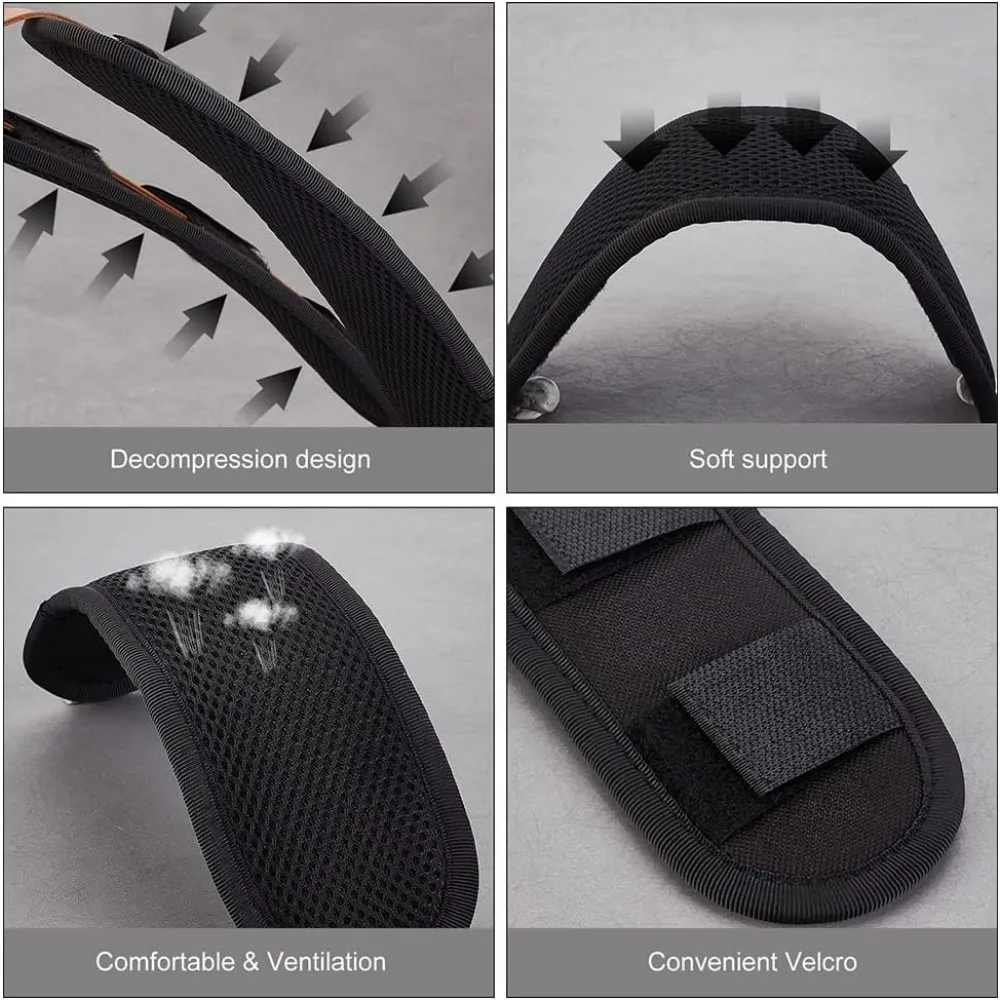 2Pcs Tactical Vest Shoulder Strap Pads Canvas Cushion Pad Black Brown Mesh Protect Pads Universal Removable Protection Pad