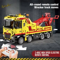 1794PCS Wrecker TECHNICAL RC Car Building Blocks Rescue Truck STEM Engineering Remote Control Car Model Bricks Kids Toys Gifts 2