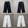 ADWYSD Pants European American Sun Roll Printed Fleece Cotton Solid Color Casual Straight Leg Sweatpants Women Men Trousers 1