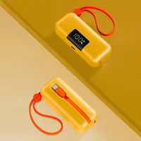 M&W Mini Power Bank 5000 mAh Compact Battery with Fast Charging - Built-in USB Type-C and Lightning Connectors 1