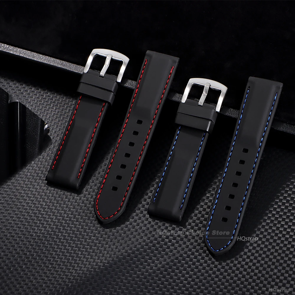 Versatile Silicone Watch Strap - Soft Rubber Wristband in Various Sizes