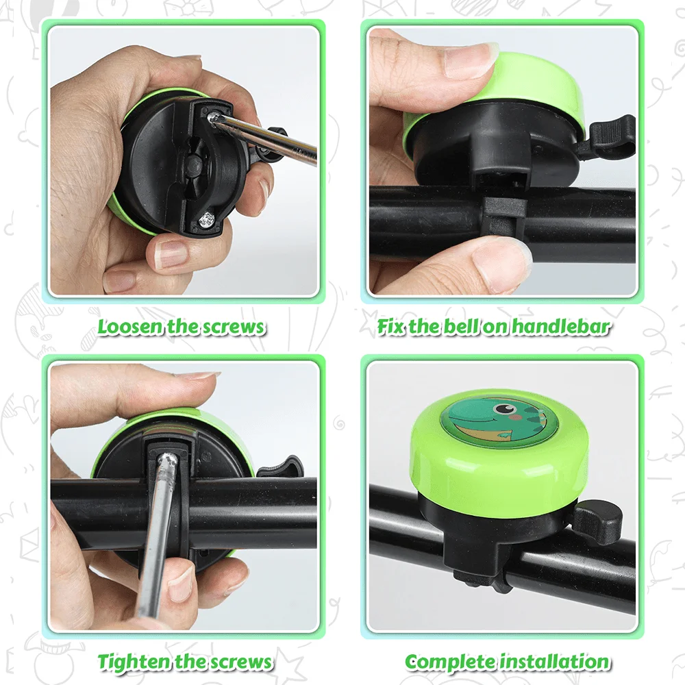 Children's Mini Cute Bicycle Bell - Fun Ring Alarm for Scooters and Tricycles
