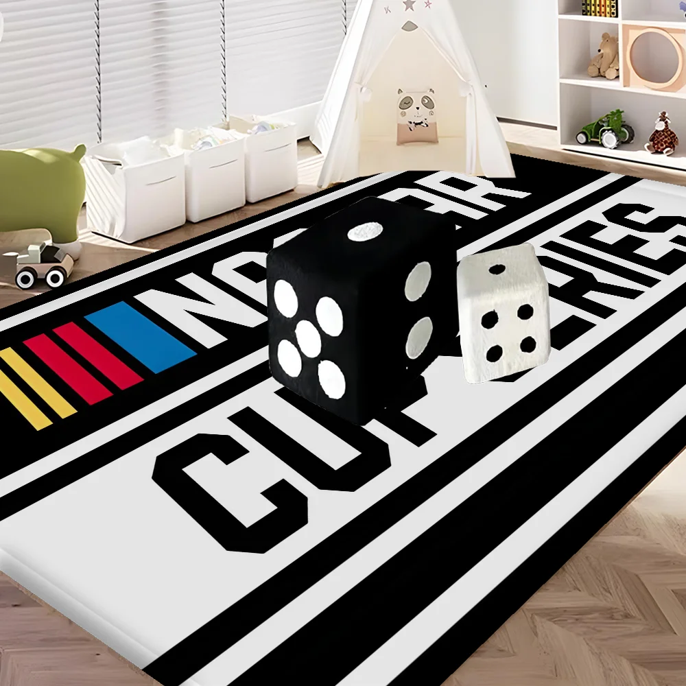 N-NASCARS Racing Car Hallway Carpet Washable Non-Slip Living Room Sofa Chairs Area Mat Kitchen Doormat Area Rug 4