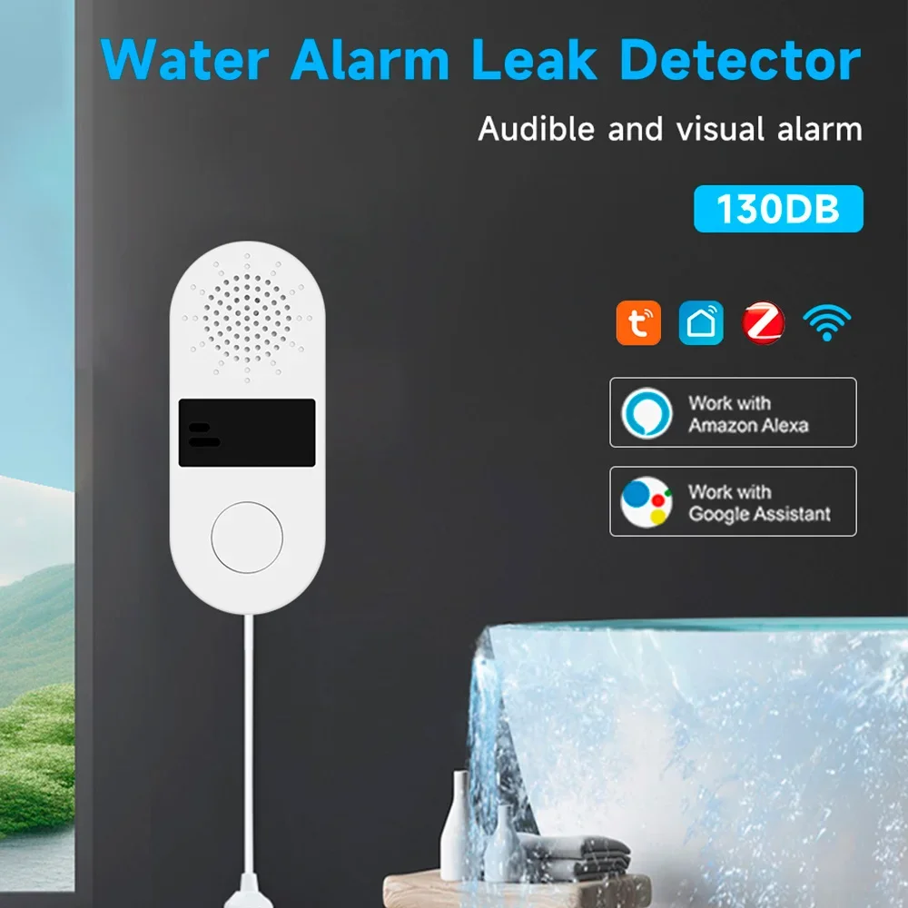 Смарт-датчик утечки воды Tuya с Wi-Fi