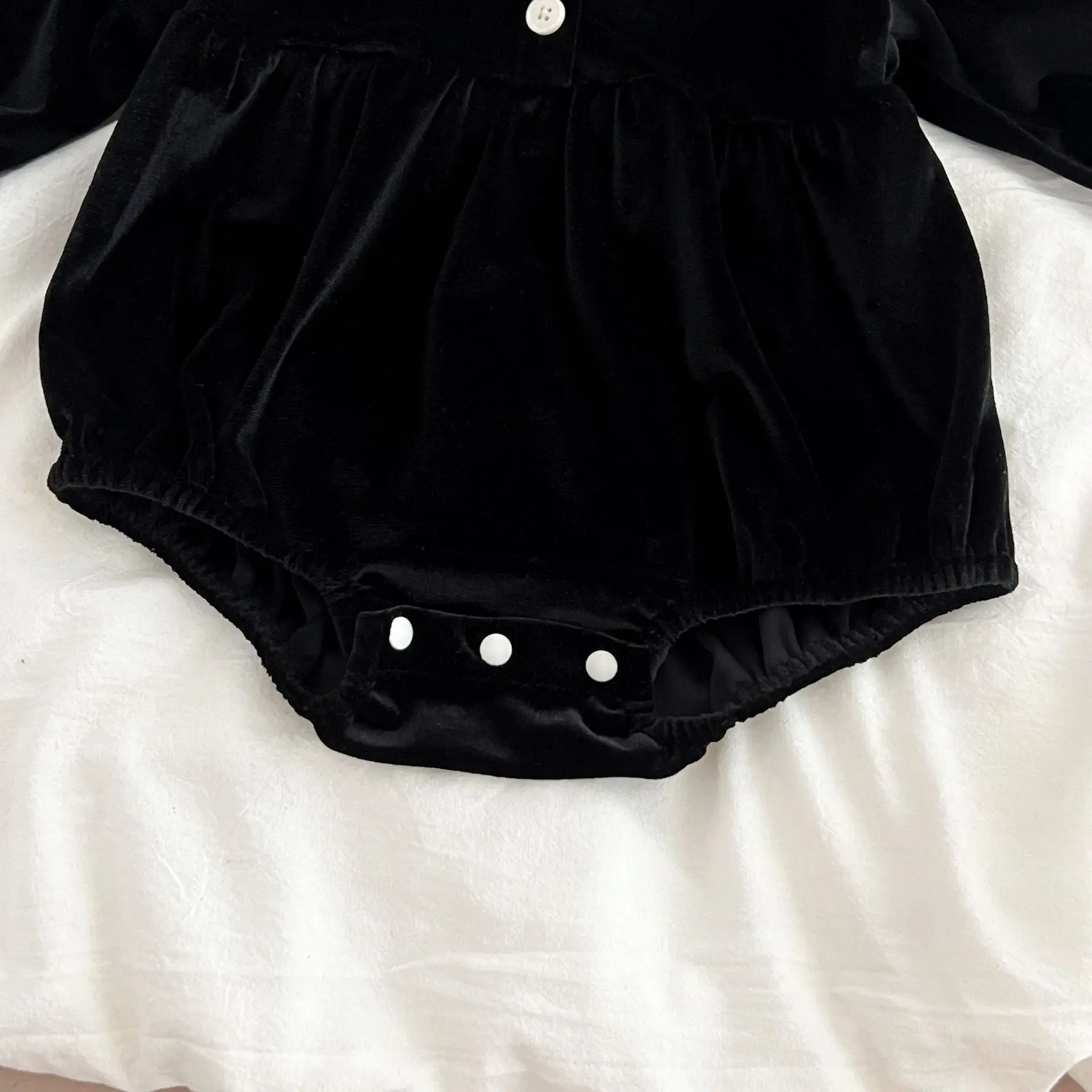 Kind Mädchen Zwei Stil Kleid Elegante Burgund Samt Outfits Spitze Peter Pan Kragen Spitze Getrimmt Manschetten Kinder Rock Baby Strampler – Detail 38