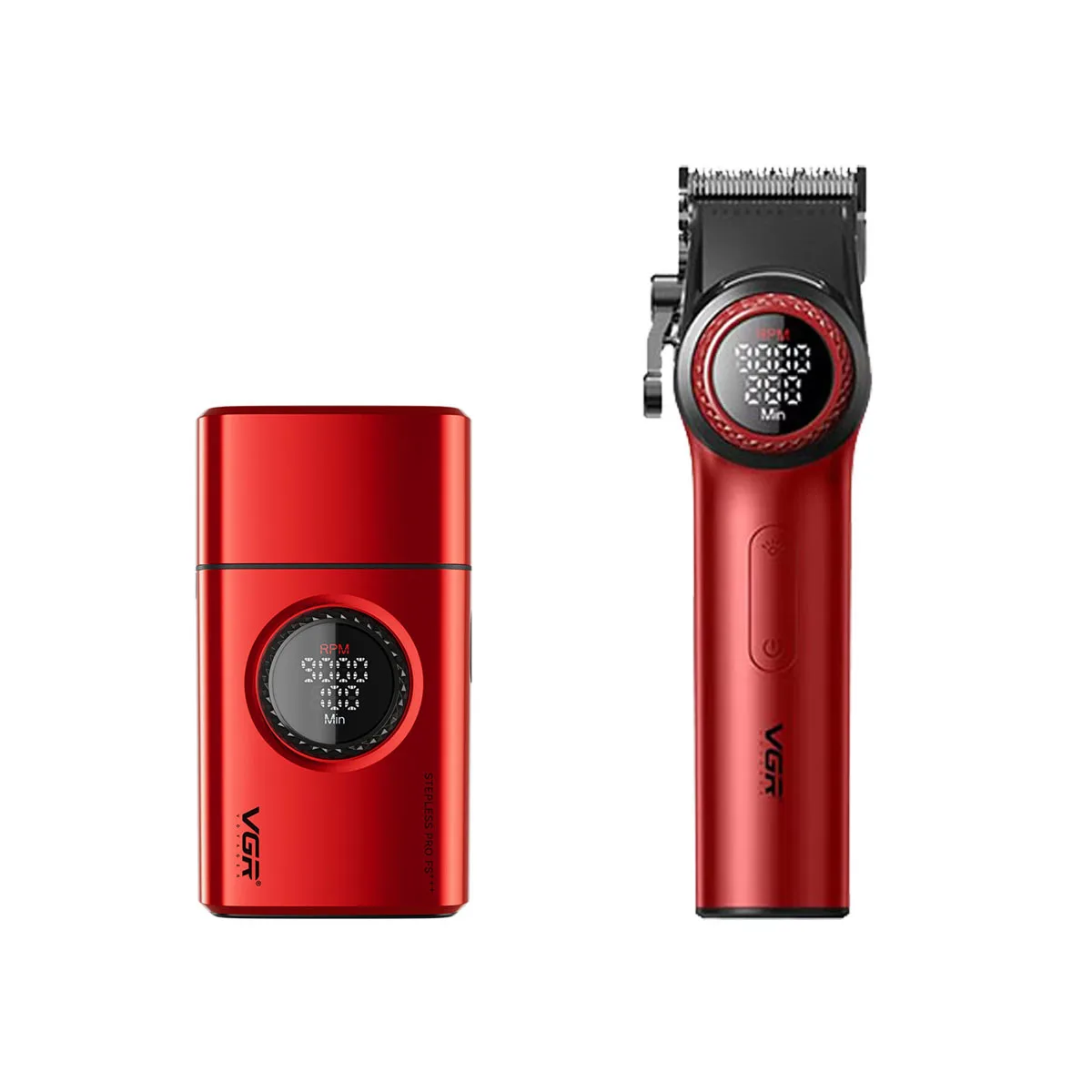 VGR ماكينة تشذيب الشعر ماكينة حلاقة احترافية شفرات...