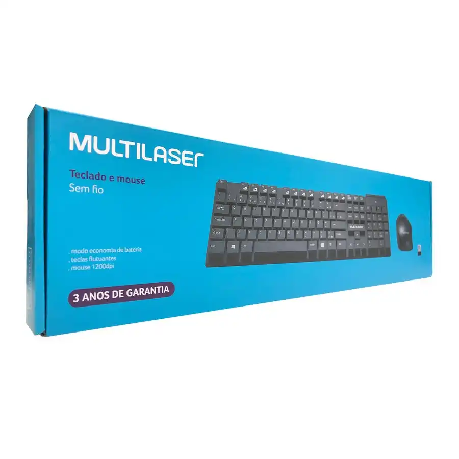 Kit Teclado E Mouse Multilaser Tc251 S/fio Preto|Combos de teclado e mouse|  - AliExpress