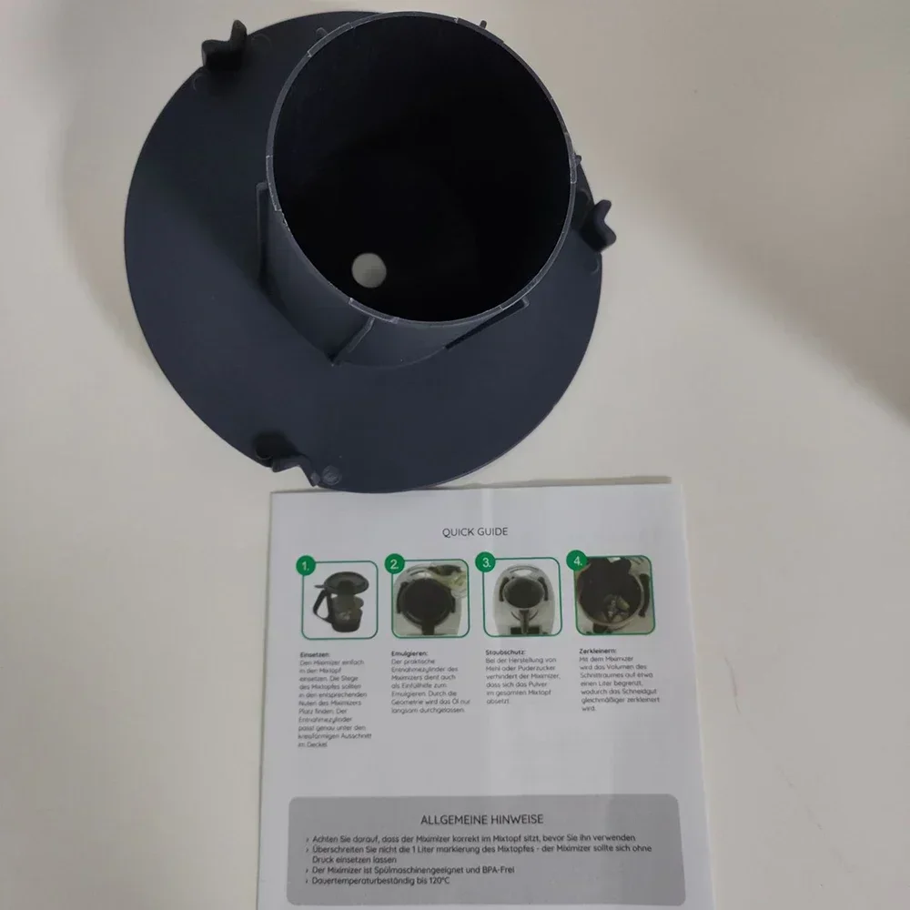 Mixing Bowl Reducer Efficient Chopping Mixing Dicing of Food Garlic Crusher Splash Guard Suitable for Thermomix TM5 TM6 20CC Food Processor Accessories