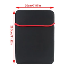 Sleek Black Neoprene Tablet and Laptop Protective Sleeve with Zipper (12inch)