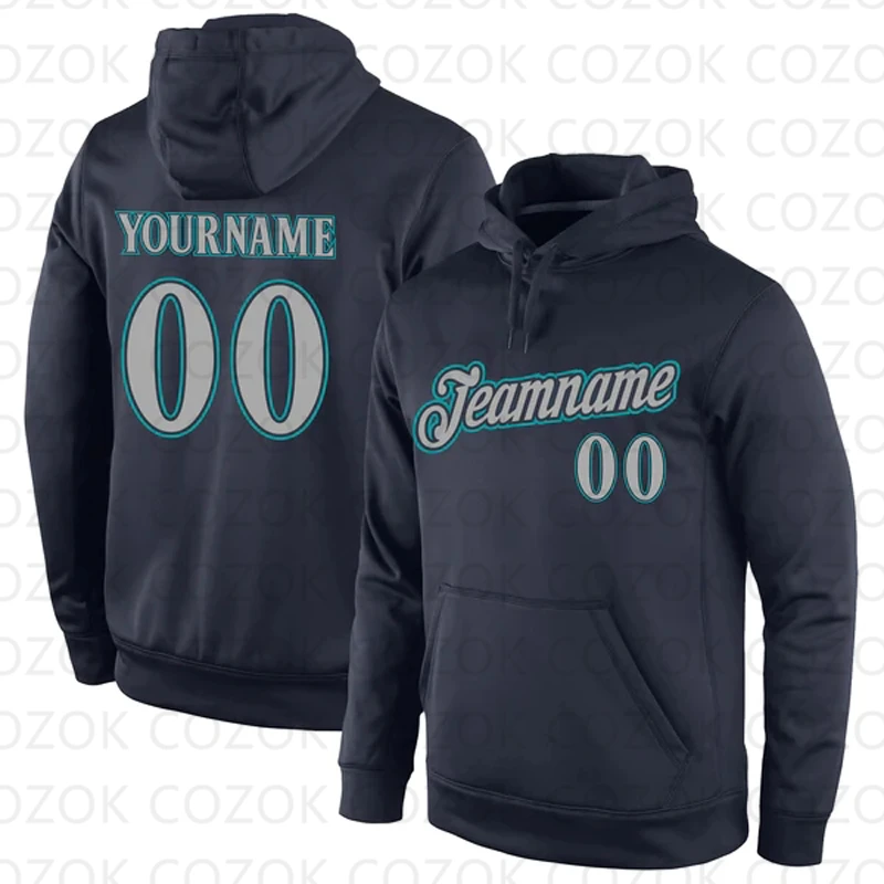 Customized Hoodies Black Gray Color Jersey 3D Printed  Unisex Pullovers Hoodie Casual Sweatshirts