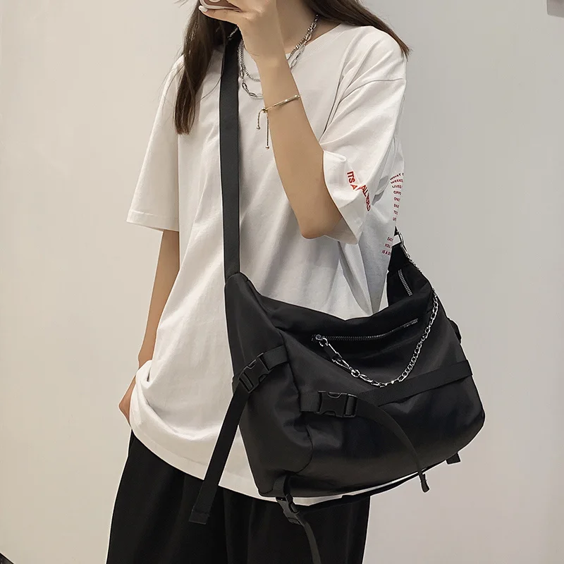 

Harajuku Techwear Nylon Sling Aesthetic Gothic Crossbody Bags For Women Messenger Handbag Bolsas Feminina Shoulder Duffle Bag