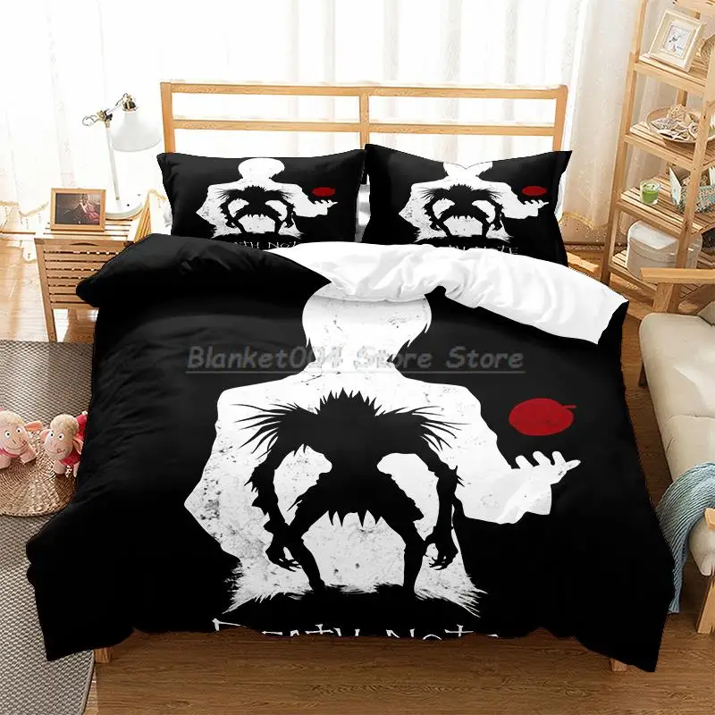 

Death Note Bedding Set Japan Anime Cartoon Duvet Cover Sets Comforter Bed Linen Kids Adult 3D Quilts