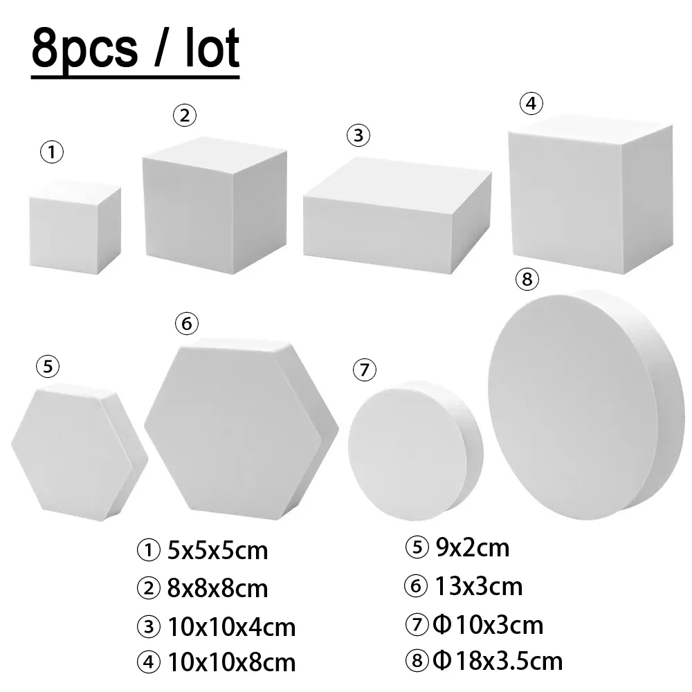 8 pcs White set