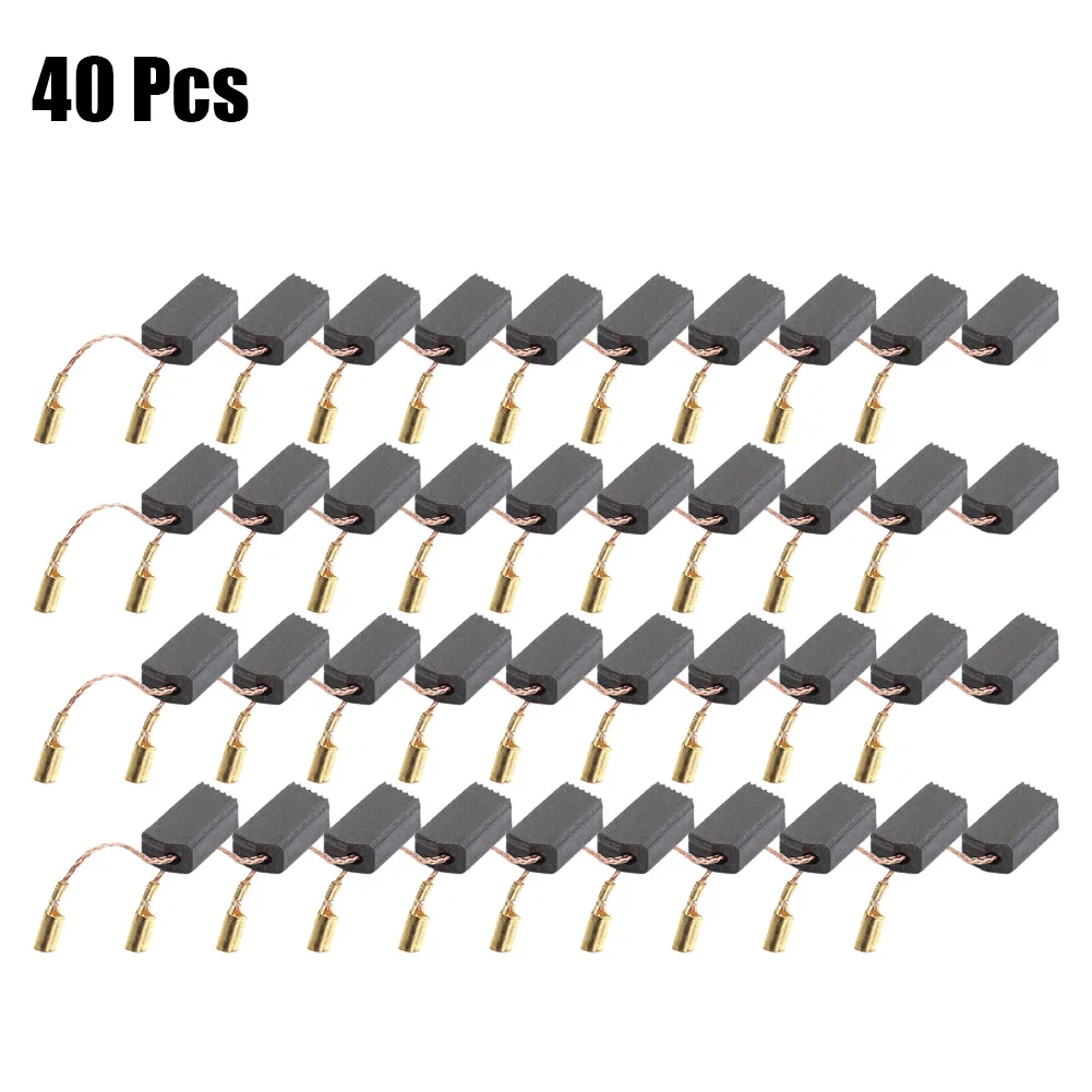 

Motor Brushes Carbon Brushes 40pcs/set Angle Grinder Copper Graphite Angle Grinder Coppery Blackcorrosion Resistance