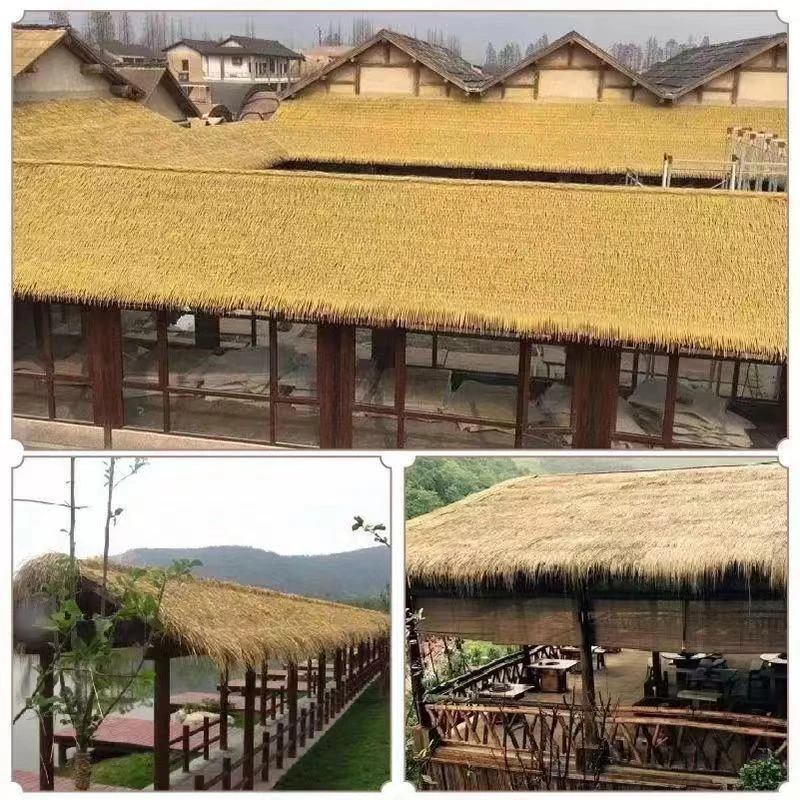 Simulated Thatched Roof Outdoor Pavilion Decoration Straw Scenic B&B Home Roof Decoration Hay Waterproof Sunscreen Turf