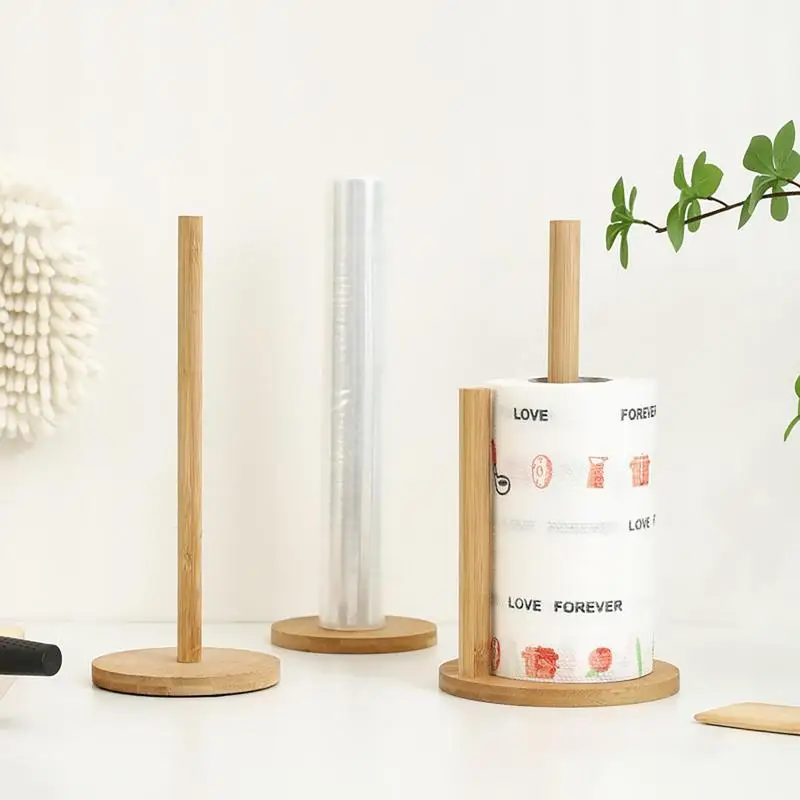 Paper Towel Holder Paper Towel Rack Tissue Holder Kitchen Roll Paper Towel Holder Tissue Vertical Stand Freestanding Paper Towel Roll Stand Rack Kitchen Accessories