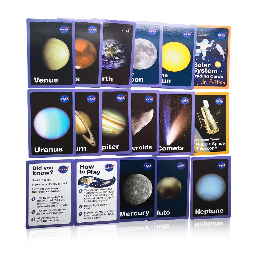17 Cards Space Solar System Star Educational Flash Card for Toddlers English card for 2-4 years kids children learning toys 6